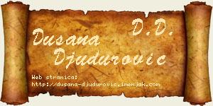 Dušana Đudurović vizit kartica